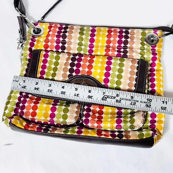 Franco Sarto Polka Dot Crossbody Bag w/ Handbag Set Multicolor Boho Fall Colors - Picture 13 of 16